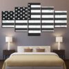 National Flag 6 - Abstract 5 Panel Canvas Art Wall Decor