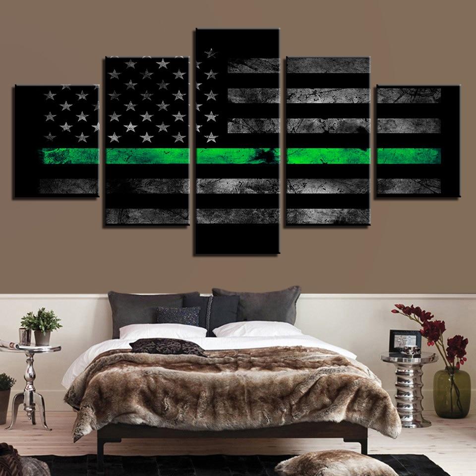 National Flag 8 - Abstract 5 Panel Canvas Art Wall Decor National Flag 8 - Abstract 5 Panel Canvas Art Wall Decor