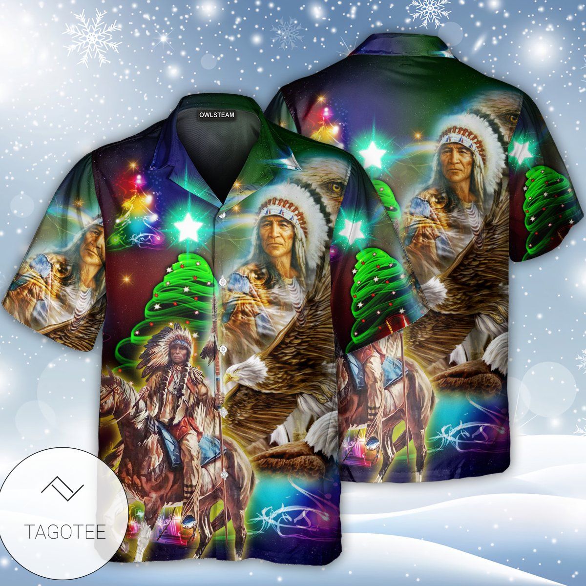 Native Old Man Christmas Style Hawaiian Shirt Native Old Man Christmas Style Hawaiian Shirt