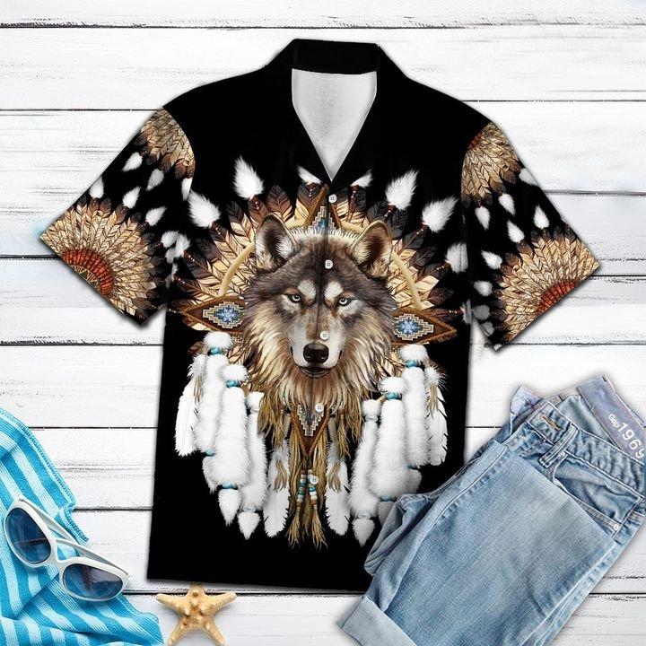 Native Wolf Limited Hawaiian Shirt Native Wolf Limited Hawaiian Shirt
