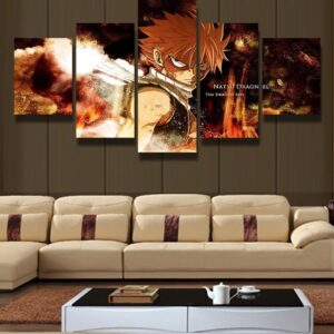 Natsu - Anime 5 Panel Canvas Art Wall Decor