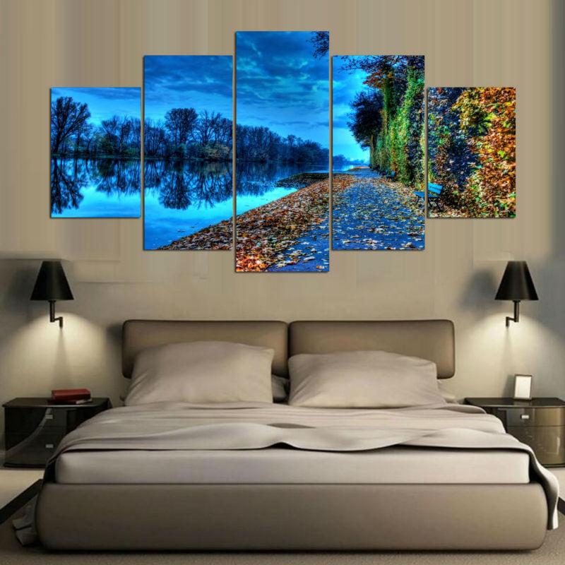Natural Autumn - Nature 5 Panel Canvas Art Wall Decor Natural Autumn - Nature 5 Panel Canvas Art Wall Decor