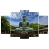 Natural Buddha - Religion 5 Panel Canvas Art Wall Decor
