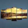 Natural Lake - Nature 5 Panel Canvas Art Wall Decor