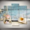 Nautical Collection - Nature 5 Panel Canvas Art Wall Decor