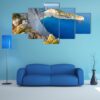 Navagio Beach At Sunset On Zakynthos Island - Nature 5 Panel Canvas Art Wall Decor