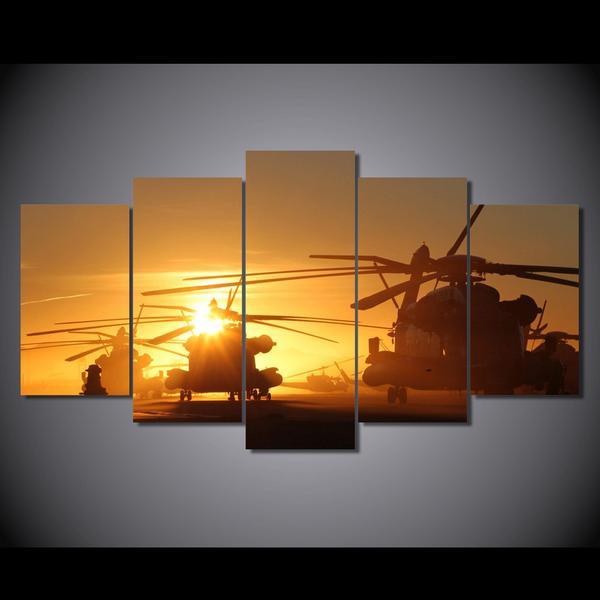 Navy Helicopters - Aircraft 5 Panel Canvas Art Wall Decor Navy Helicopters - Aircraft 5 Panel Canvas Art Wall Decor