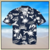 Navy Palm Hawaiian Shirt