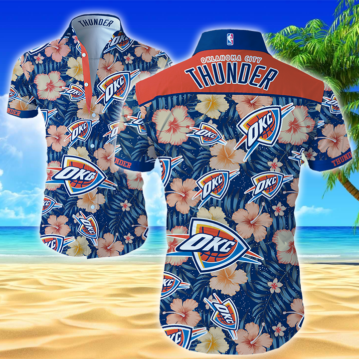 Nba Oklahoma City Thunder Hawaiian Hawaiian Shirt Summer Button Up Nba Oklahoma City Thunder Hawaiian Hawaiian Shirt Summer Button Up