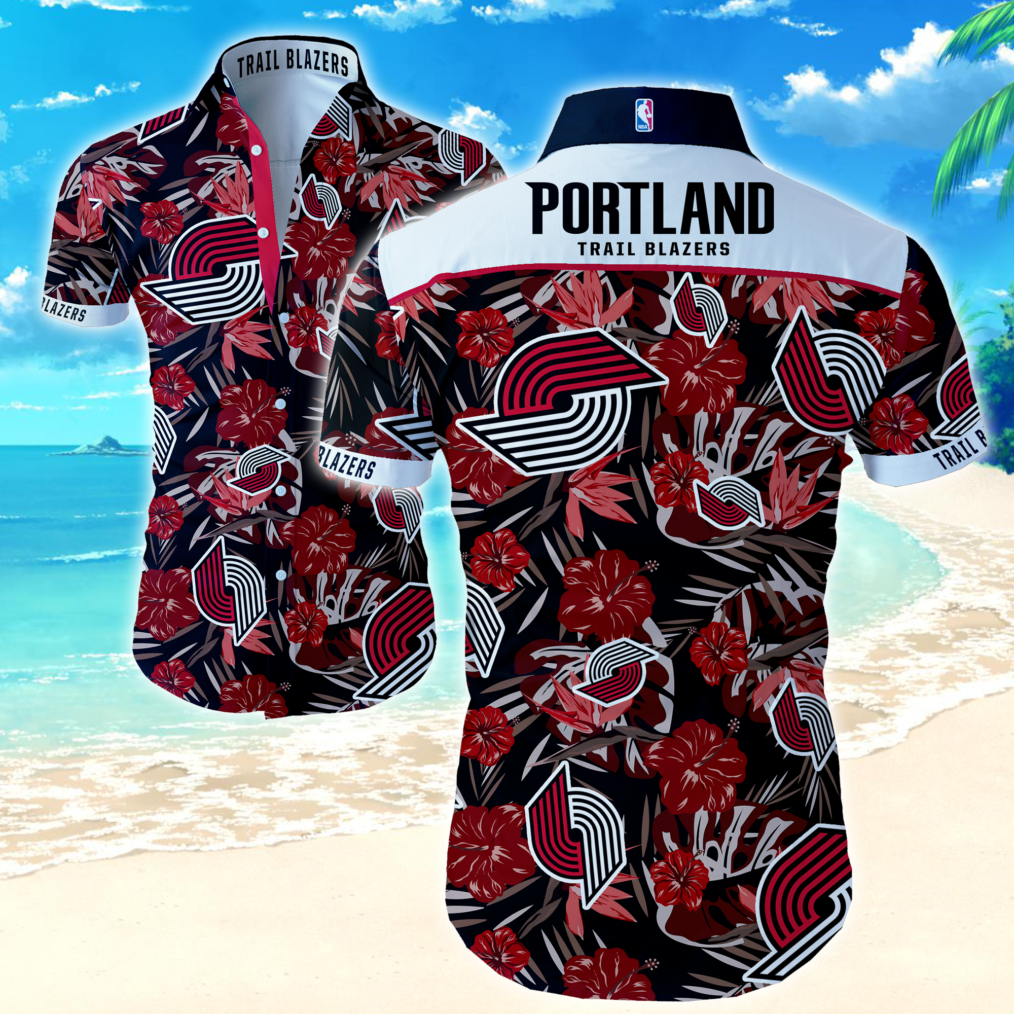 Nba Portland Trail Blazers Hawaiian Hawaiian Shirt Summer Button Up Nba Portland Trail Blazers Hawaiian Hawaiian Shirt Summer Button Up