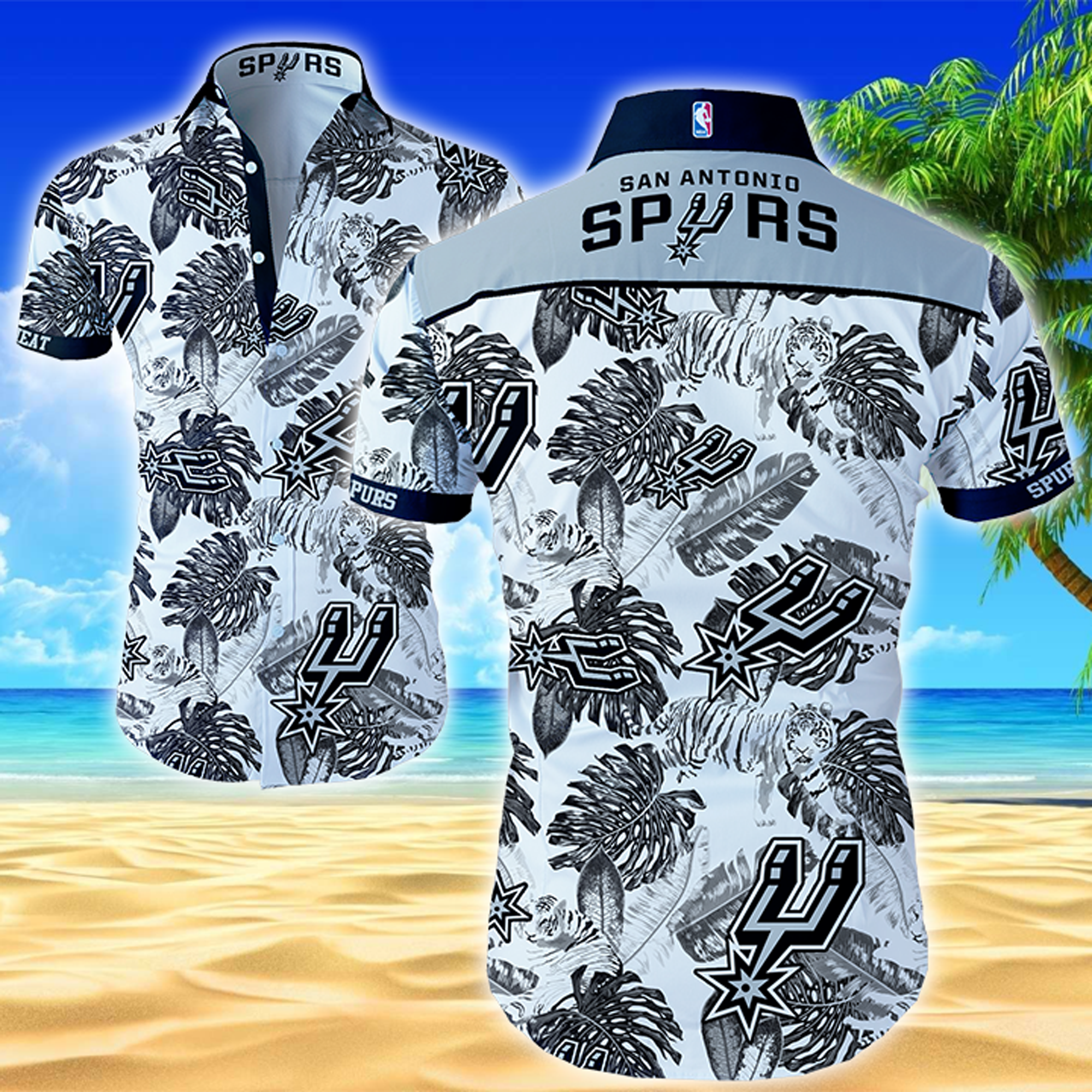Nba San Antonio Spurs Hawaiian Hawaiian Shirt Summer Button Up Nba San Antonio Spurs Hawaiian Hawaiian Shirt Summer Button Up