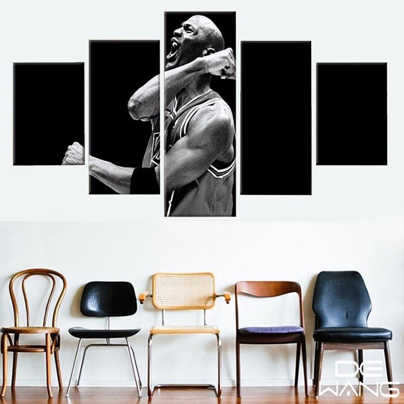 Nba Sport Start Michael Jordan - Sport 5 Panel Canvas Art Wall Decor Nba Sport Start Michael Jordan - Sport 5 Panel Canvas Art Wall Decor