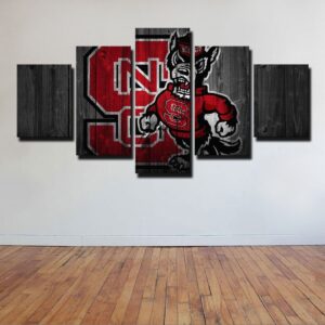 Nc State -Sport 5 Panel Canvas Art Wall Decor