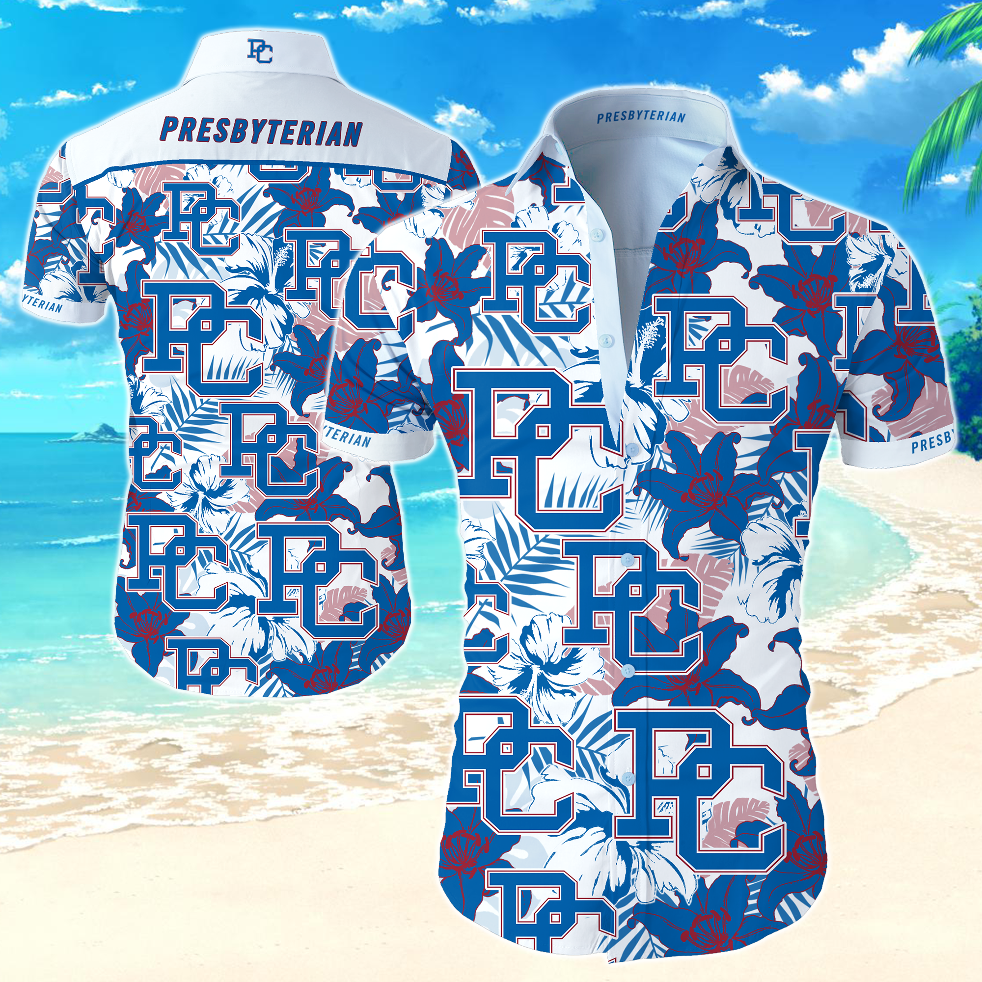Ncaa Presbyterian Blue Hose Hawaiian Shirt Summer Button Up Ncaa Presbyterian Blue Hose Hawaiian Shirt Summer Button Up