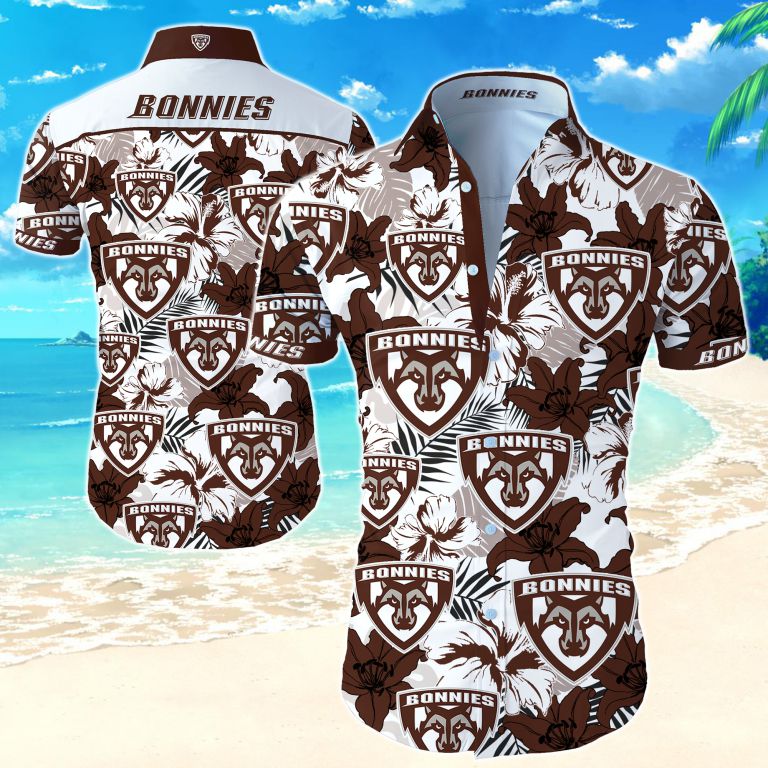 Ncaa St Bonaventure Bonnies Hawaiian Shirt Summer Button Up Ncaa St Bonaventure Bonnies Hawaiian Shirt Summer Button Up