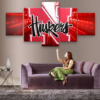 Nebraska Cornhuskers American Football - Sport 5 Panel Canvas Art Wall Decor