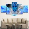 Nebula Buddha - Religion 5 Panel Canvas Art Wall Decor