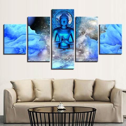 Nebula Buddha - Religion 5 Panel Canvas Art Wall Decor Nebula Buddha - Religion 5 Panel Canvas Art Wall Decor