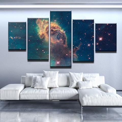 Nebula - Space 5 Panel Canvas Art Wall Decor Nebula - Space 5 Panel Canvas Art Wall Decor