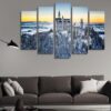 Neuschwanstein Castle 02 - Nature 5 Panel Canvas Art Wall Decor