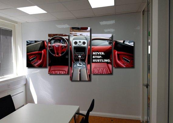Never Stop Hustling - Automative 5 Panel Canvas Art Wall Decor Never Stop Hustling - Automative 5 Panel Canvas Art Wall Decor