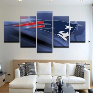 New England Patriots 2 - Nature 5 Panel Canvas Art Wall Decor