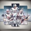 New England Patriots 2 - Sport 5 Panel Canvas Art Wall Decor