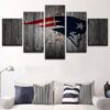 New England Patriots 7 - Sport 5 Panel Canvas Art Wall Decor