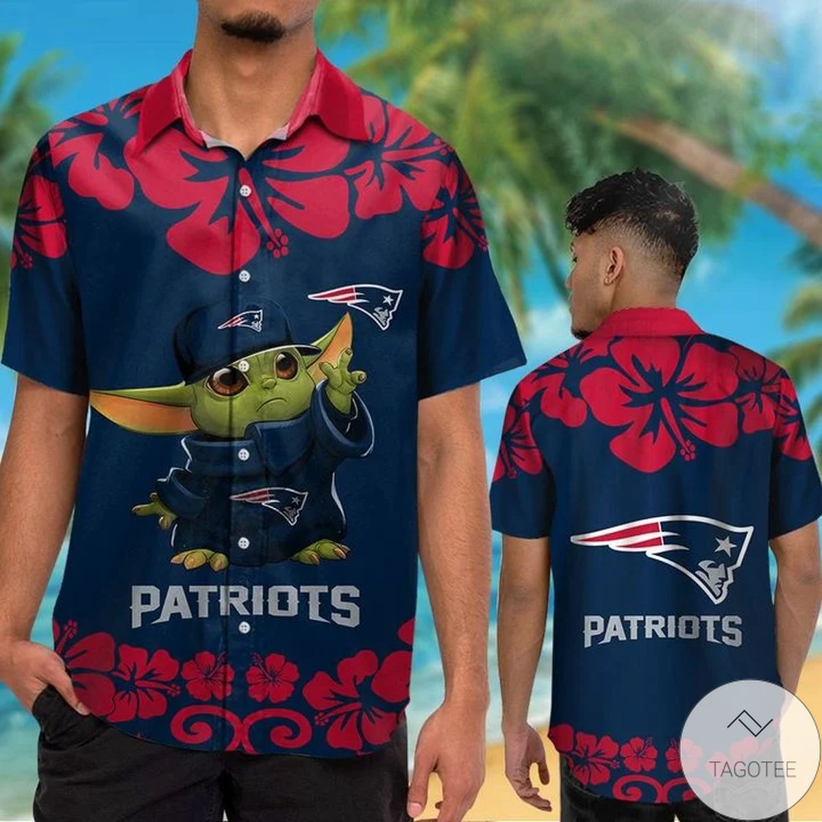 New England Patriots Baby Yoda Hawaiian Shirt New England Patriots Baby Yoda Hawaiian Shirt