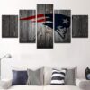 New England Patriots Football - Sport 5 Panel Canvas Art Wall Decor