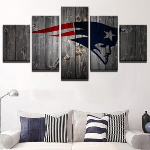 New England Patriots Football - Sport 5 Panel Canvas Art Wall Decor