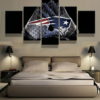 New England Patriots Glove - Sport 5 Panel Canvas Art Wall Decor