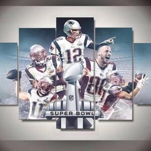 New England Patriots Sports - Sport 5 Panel Canvas Art Wall Decor