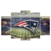 New England Patriots Stadium - Sport 5 Panel Canvas Art Wall Decor