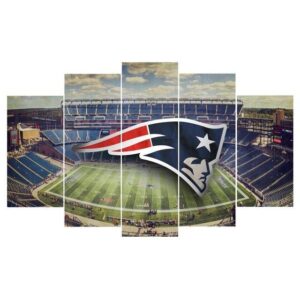 New England Patriots Stadium - Sport 5 Panel Canvas Art Wall Decor