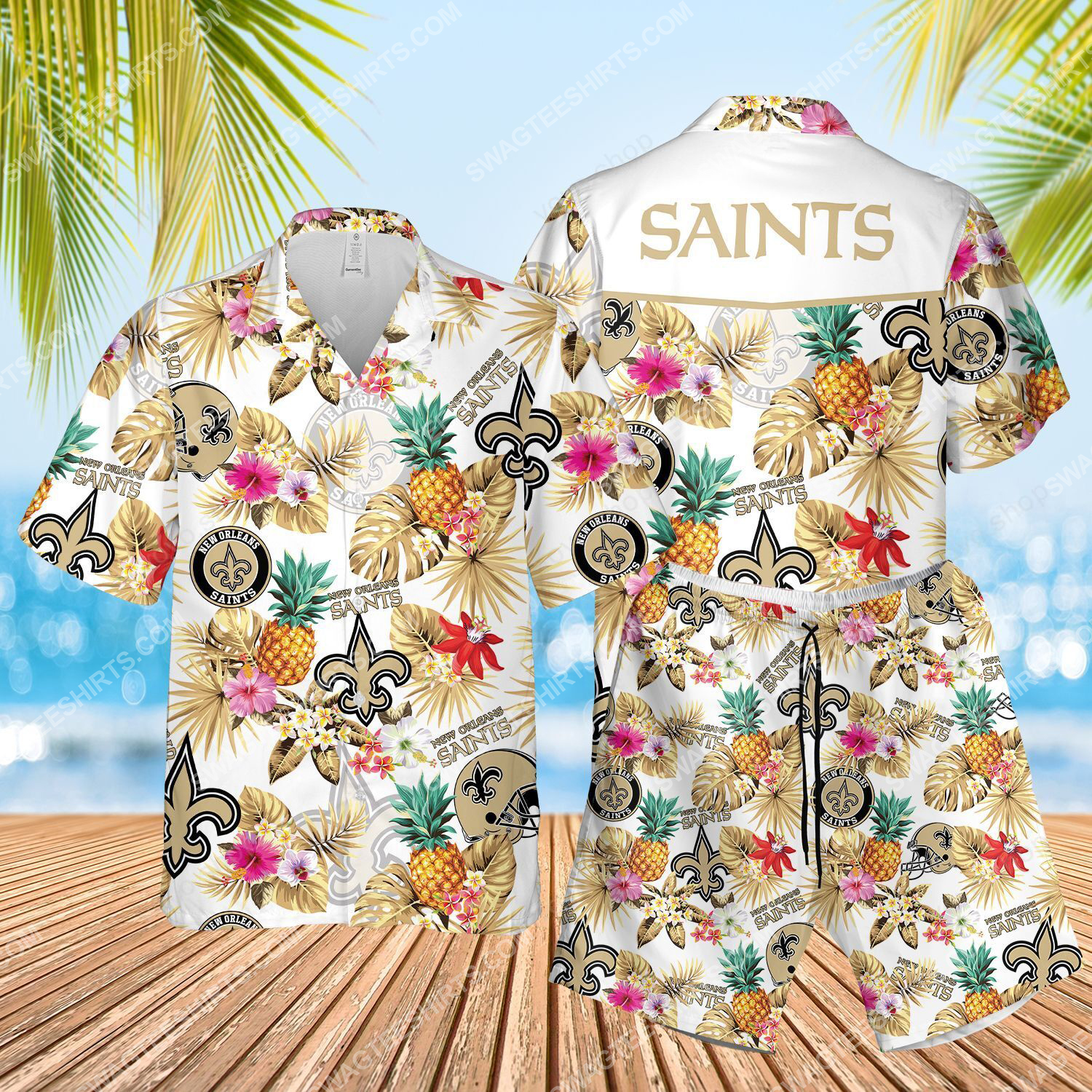 New Orleans Saints Summer Vacation Hawaiian Shirt New Orleans Saints Summer Vacation Hawaiian Shirt