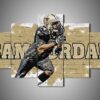 New Orleans Saints - Cam Jordan - Sport 5 Panel Canvas Art Wall Decor