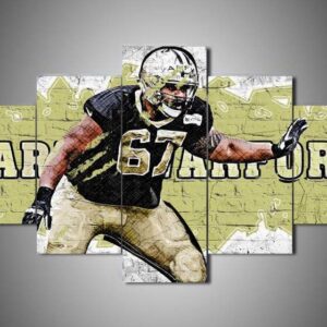New Orleans Saints - Larry Warford - Sport 5 Panel Canvas Art Wall Decor