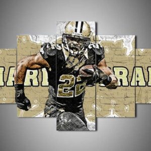New Orleans Saints - Mark Ingram - Sport 5 Panel Canvas Art Wall Decor