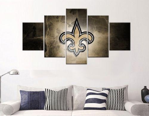 New Orleans Saints - Sport 5 Panel Canvas Art Wall Decor New Orleans Saints - Sport 5 Panel Canvas Art Wall Decor