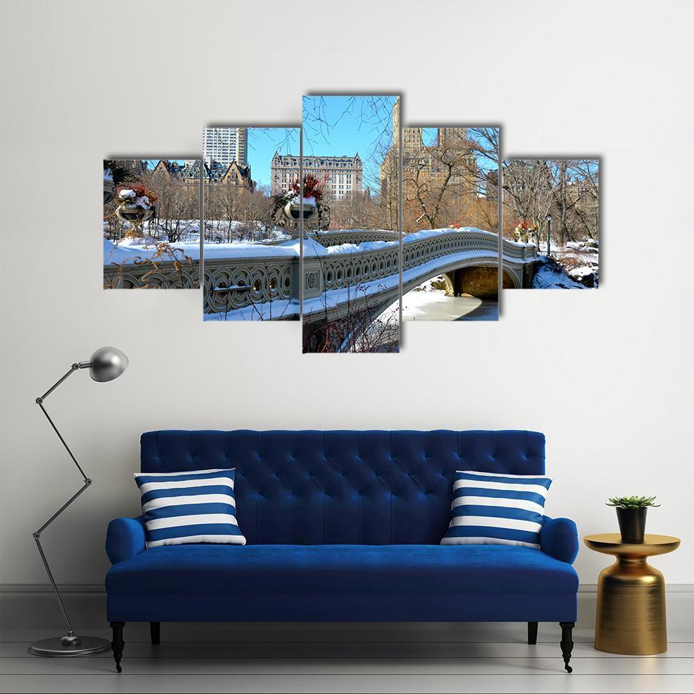 New York City Bow Bridge In The Winter New York City Bow Bridge In The Winter