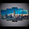 New York City Skyline 2 - Nature 5 Panel Canvas Art Wall Decor