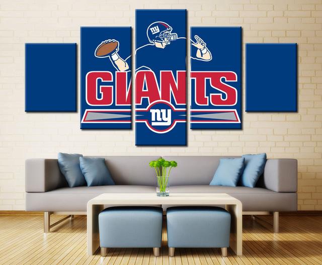 New York Giants 2 - Sport 5 Panel Canvas Art Wall Decor New York Giants 2 - Sport 5 Panel Canvas Art Wall Decor
