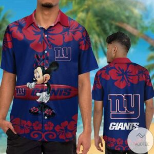 New York Giants & Minnie Mouse Hawaiian Shirt