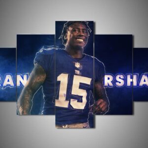 New York Giants - Brandon Marshall - Sport 5 Panel Canvas Art Wall Decor