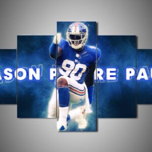 New York Giants - Jason Pierre Paul - Sport 5 Panel Canvas Art Wall Decor