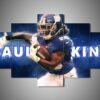 New York Giants - Paul Perkins - Sport 5 Panel Canvas Art Wall Decor