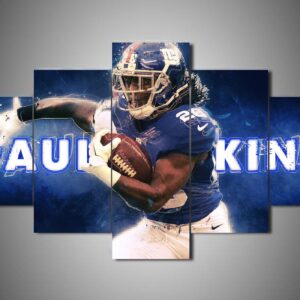 New York Giants - Paul Perkins - Sport 5 Panel Canvas Art Wall Decor