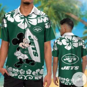 New York Jets & Mickey Mouse Hawaiian Shirt
