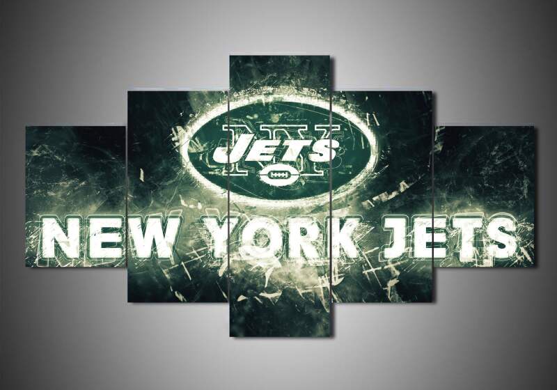 New York Jets Team - Sport 5 Panel Canvas Art Wall Decor New York Jets Team - Sport 5 Panel Canvas Art Wall Decor